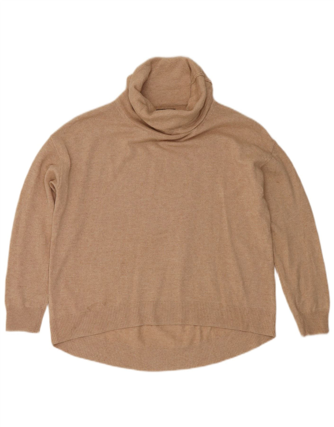 Massimo Dutti Damen-Pullover mit Rollkragen, übergroß, Gr. 10, Größe S, Beige
