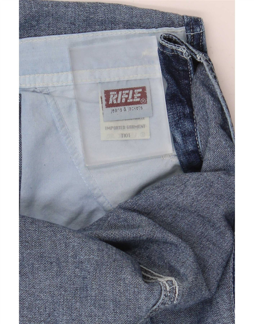 Rifle Herren-Cargo-Latzhose, Jeans, W28, L34, Blau, Baumwolle
