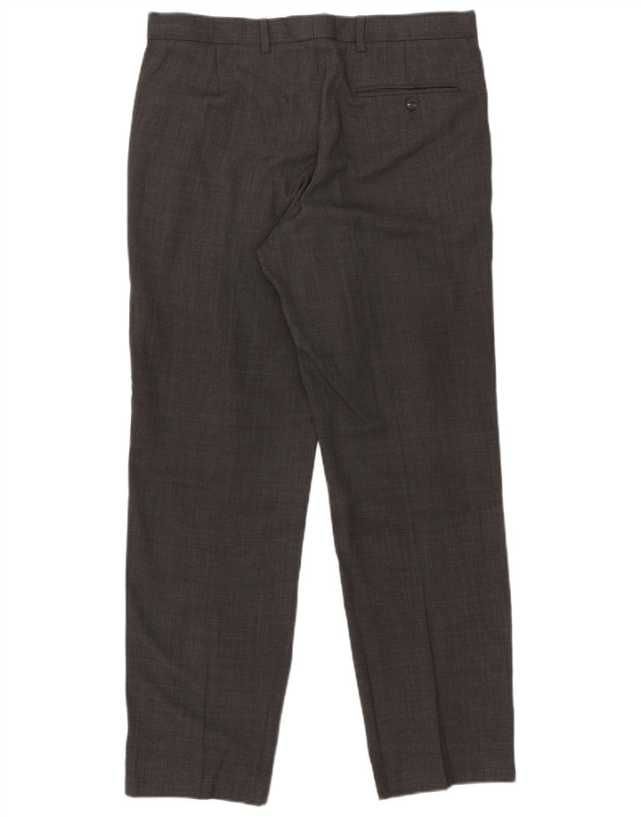 Marks & Spencer Herren-Anzughose in normaler Passform, W34, L31, graue Wolle