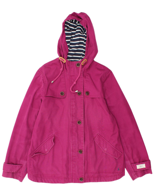 JOULES Damen-Windbreakerjacke mit Kapuze, UK 14, Größe L, Rosa, Baumwolle