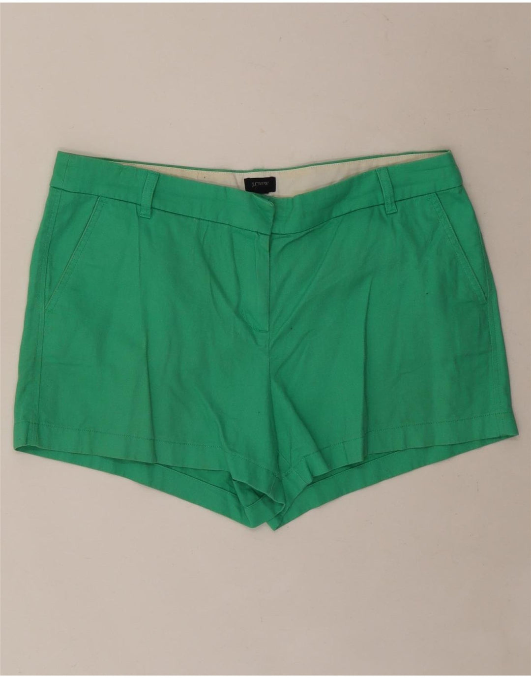 J. CREW Damen Chinoshorts US 14 XL W36 Grüne Baumwolle