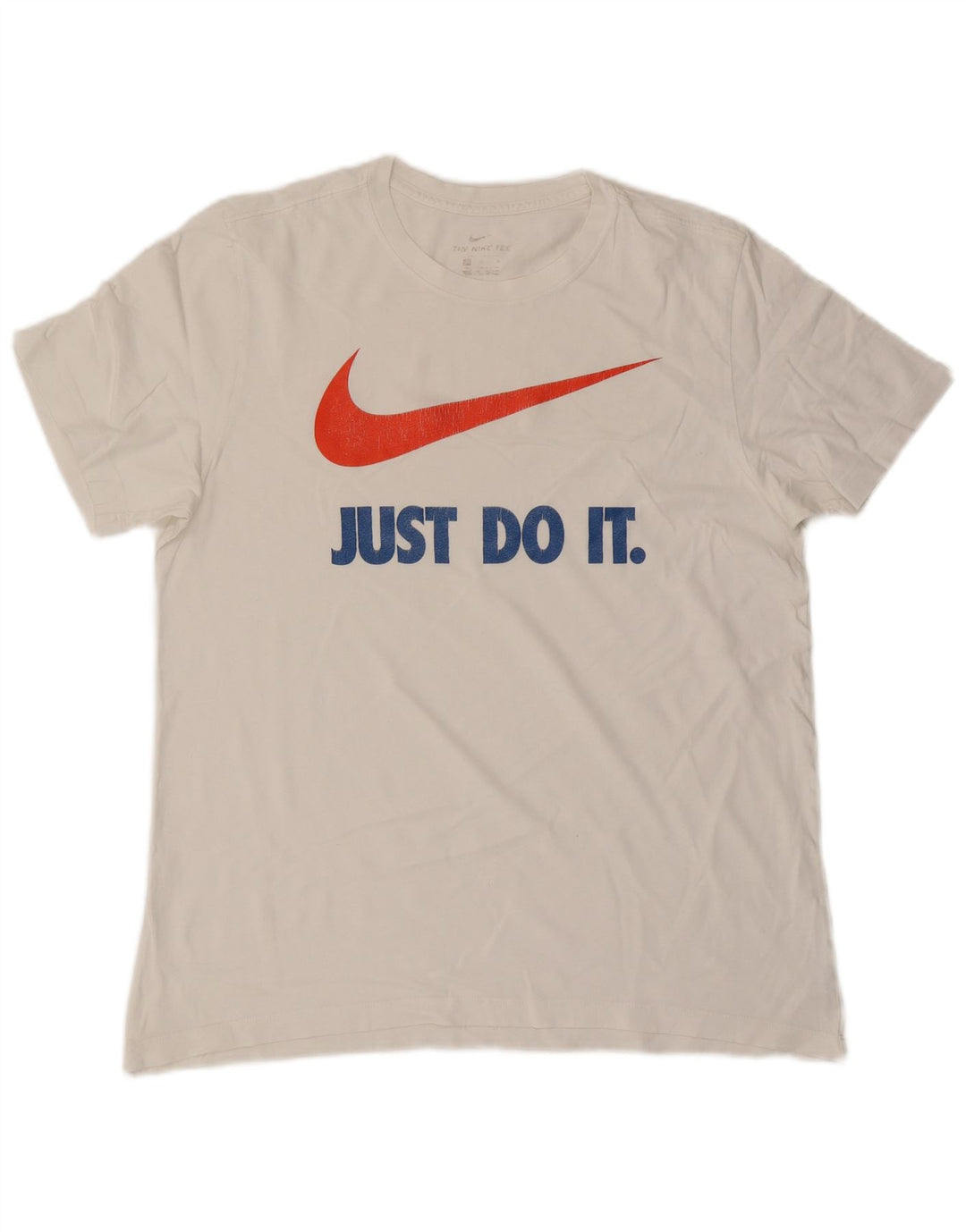 Nike Herren-T-Shirt mit Grafik, Größe L, aus weißer Baumwolle