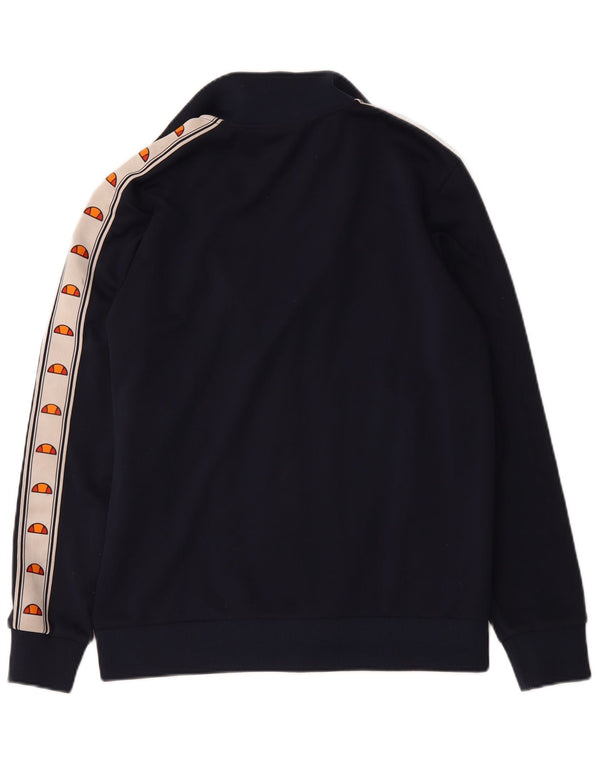 Ellesse Herren-Trainingsanzugoberteil mit Grafik, mittleres Marineblau, Farbblock