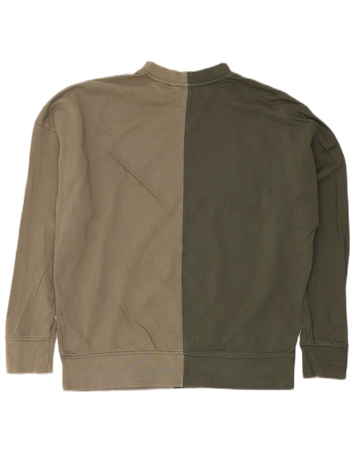 ADIDAS Damen-Sweatshirt in Übergröße, Gr. 8, Khaki, Farbblock