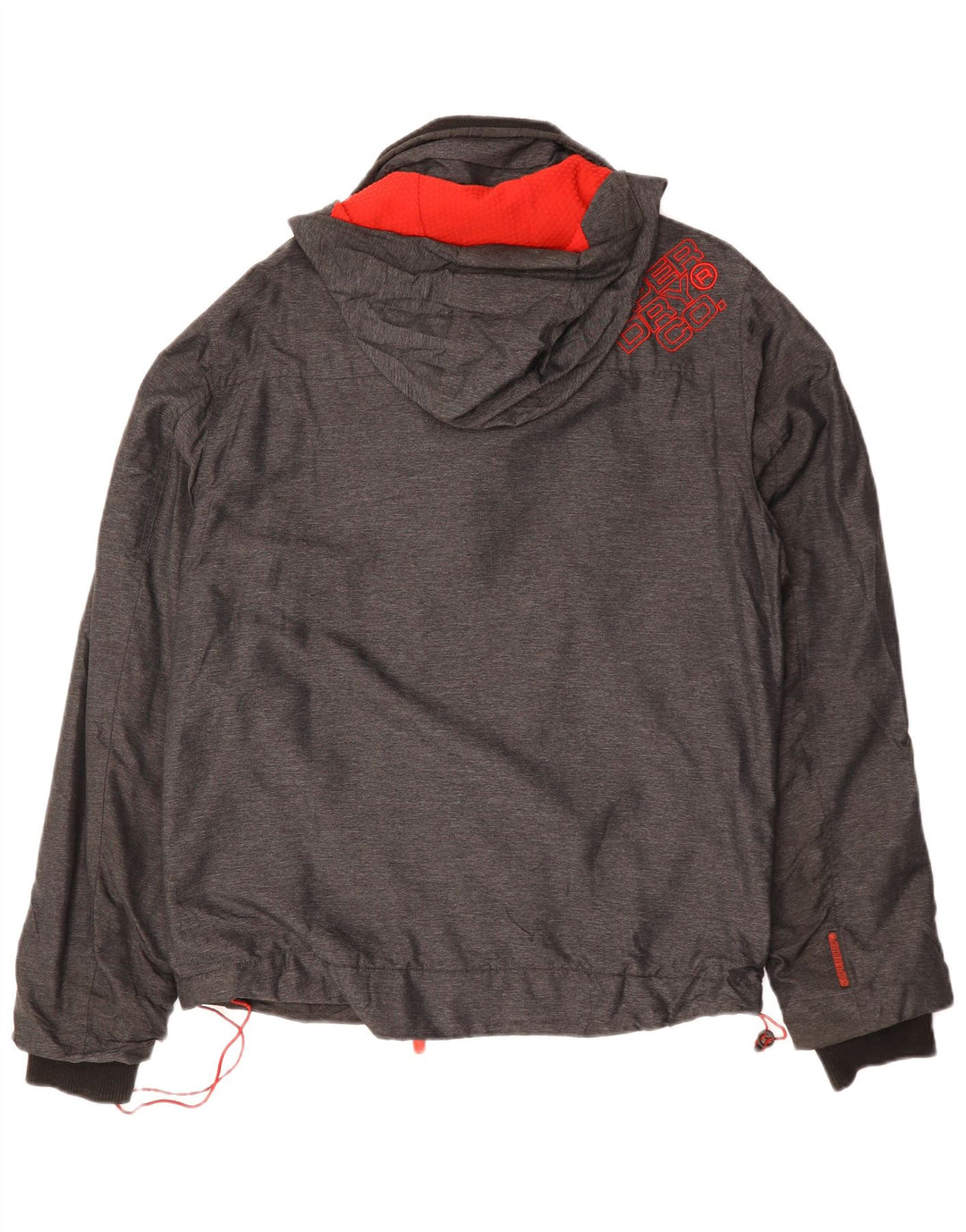 SUPERDRY Herren-Windjacke mit Kapuze, UK 38, Mittelgrau, Polyester