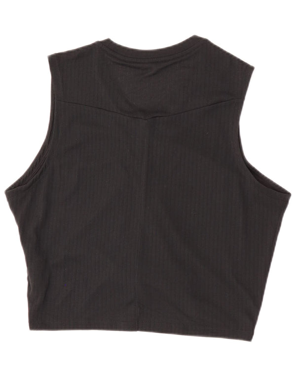 Nike Damen Yoga Crop Vest Top UK 18 XL Schwarz Polyester
