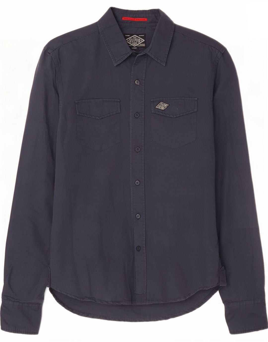 Superdry Herren-Hemd, groß, marineblau, Baumwolle