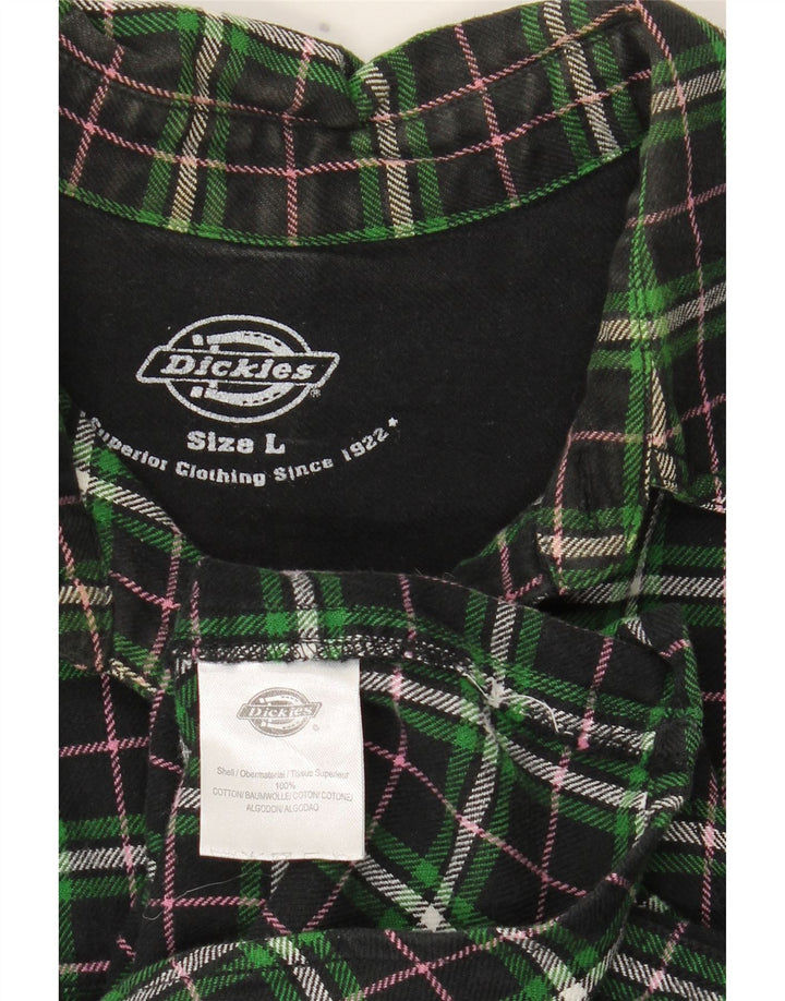 Dickies Herren-Flanellhemd, groß, grün kariert, Baumwolle