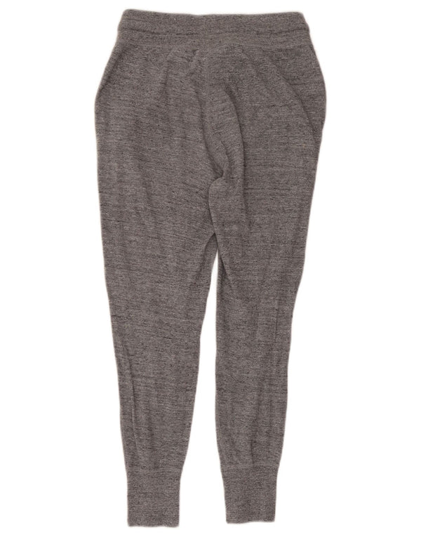Nike Damen Crop Trainingshose Jogger UK 6 XS Grau gefleckte Baumwolle