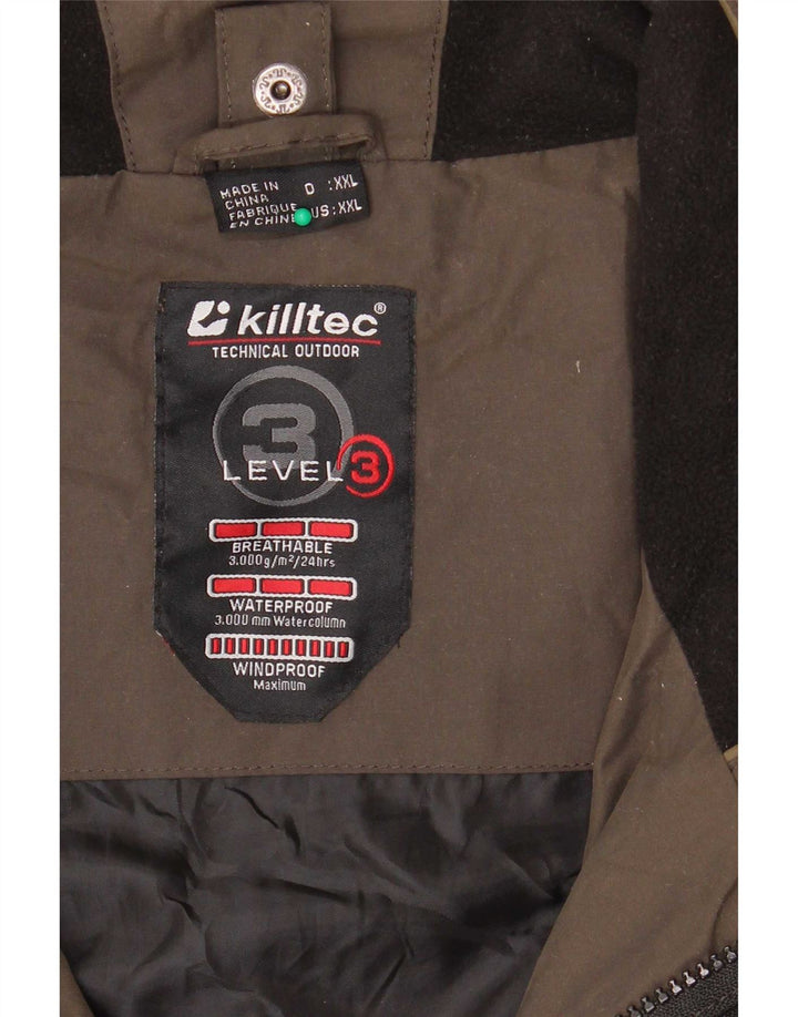 Killtec Herren Windjacke UK 44 2XL Khaki Colourblock Polyester