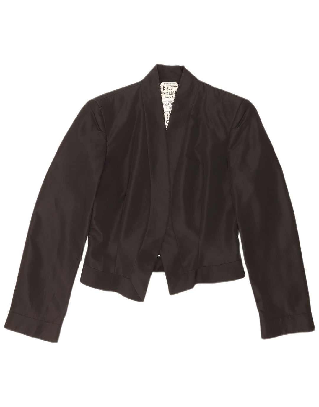 Offene Blazerjacke für Damen von Gianfranco Ferre, Gr. 10, Größe S, Schwarz, Acetat