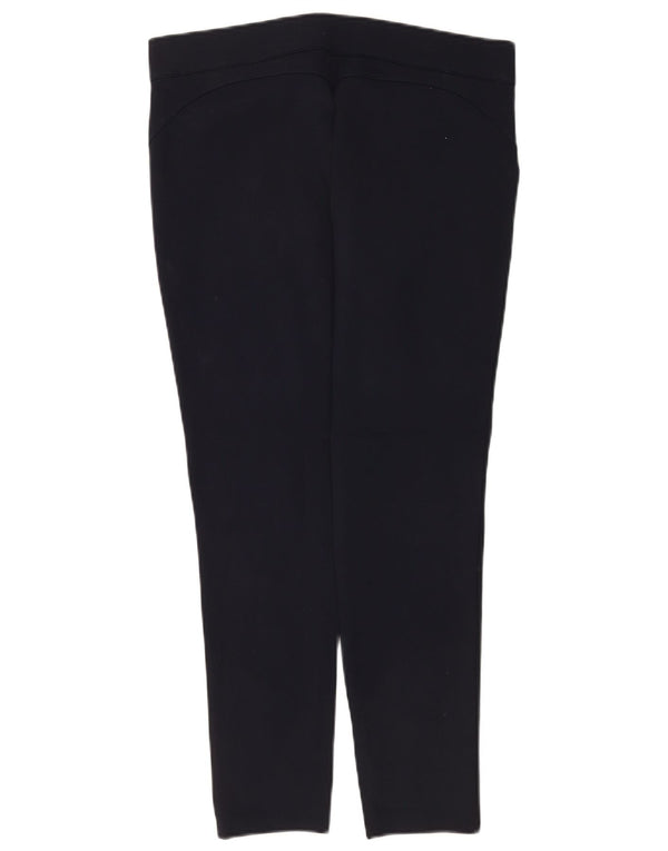 Zara Damen Slim Freizeithose 2XL W34 L26 Schwarze Viskose