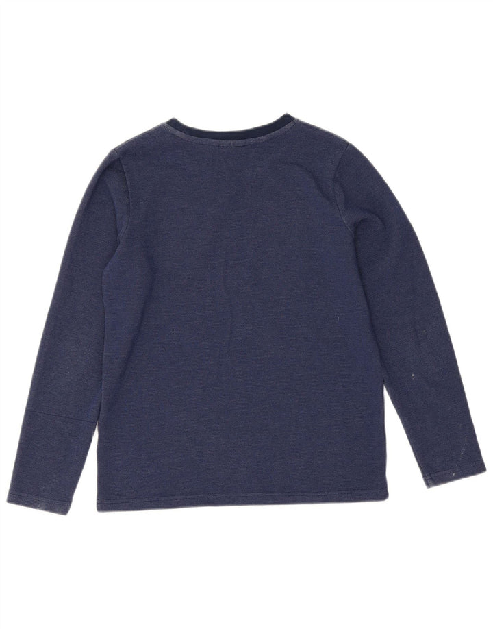 Animal-Grafik-Oberteil für Jungen, langärmlig, 11–12 Jahre, marineblaues Polyester
