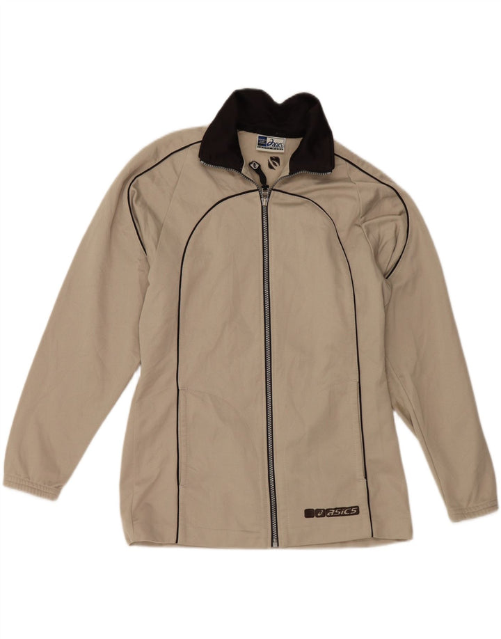ASICS Mens Tracksuit Top Jacket Small Beige Polyester Vintage Asics and Second-Hand Asics from Messina Hembry 
