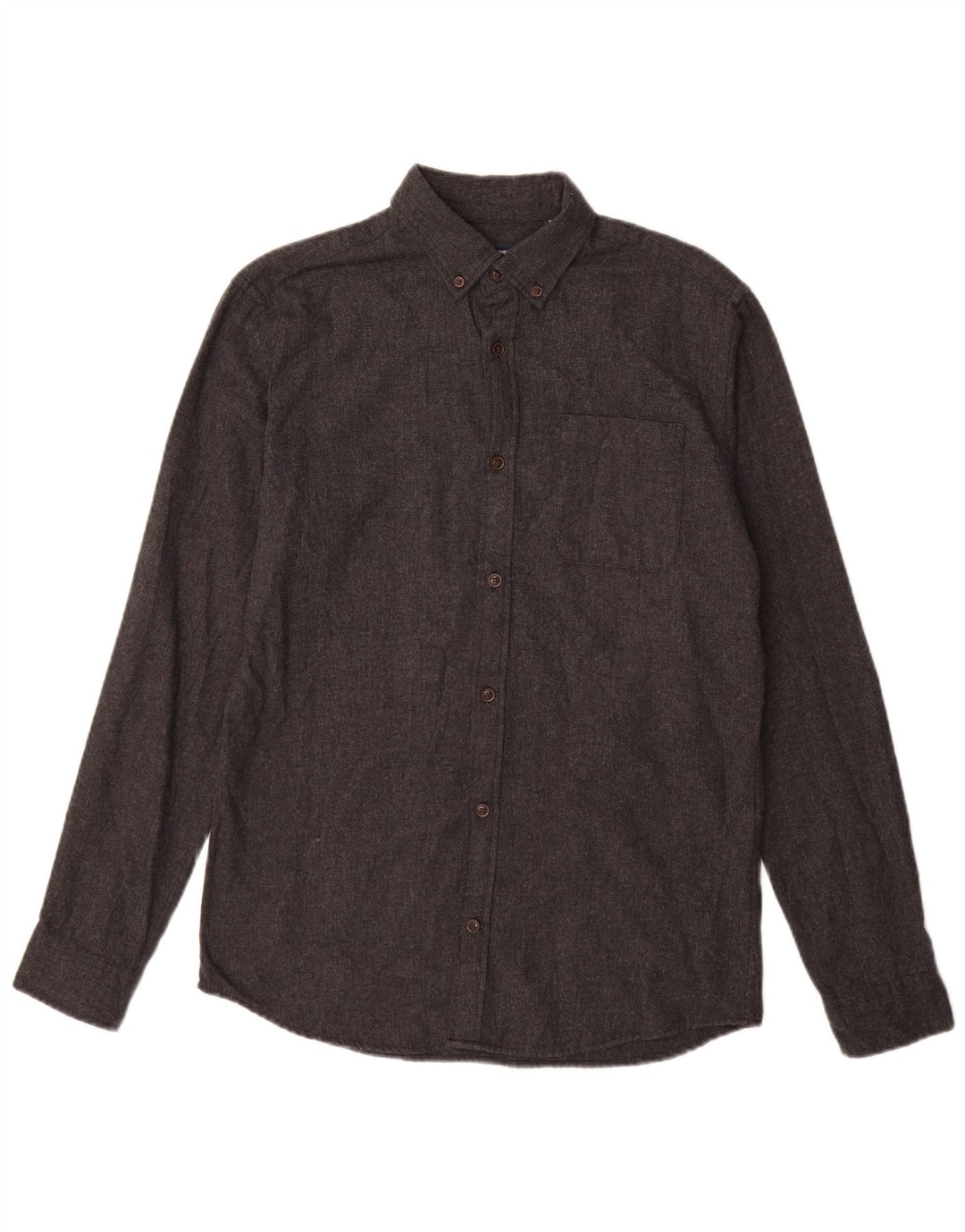 JACK & JONES Herren-Flanellhemd aus mittelgrauer Baumwolle