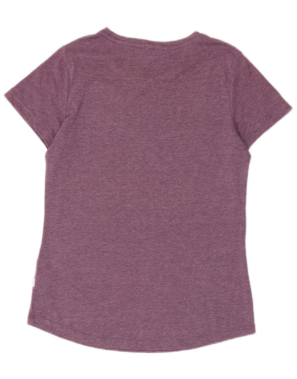 Puma Damen Graphic T-Shirt Top UK 12 Medium Lila Polyester