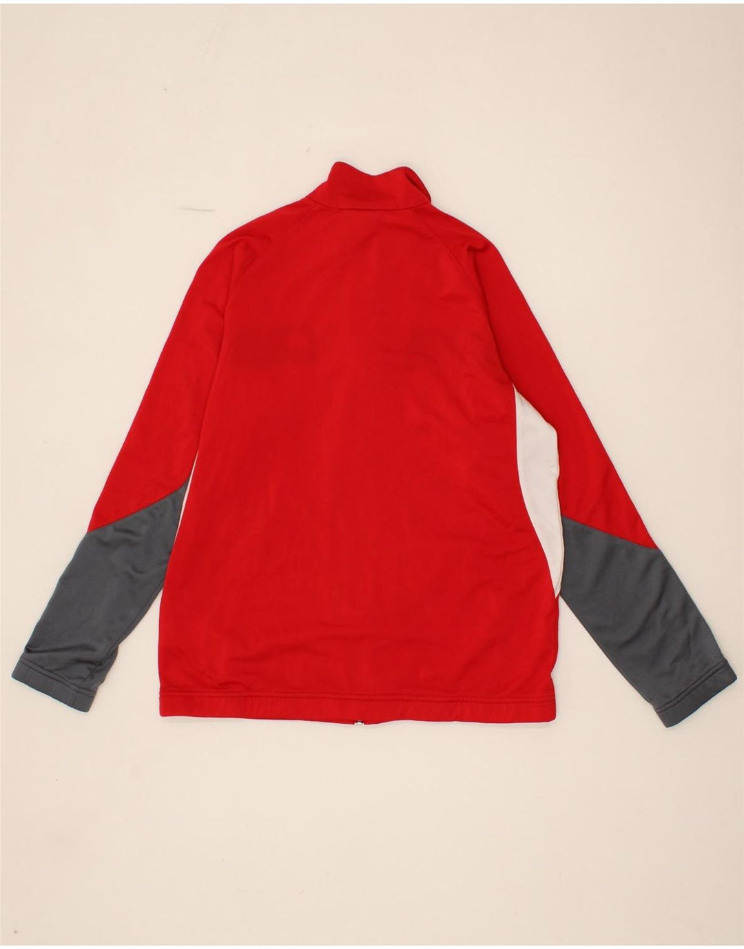 ADIDAS Boys Tracksuit Top Jacket 15-16 Years Red Colourblock Polyester Vintage Adidas and Second-Hand Adidas from Messina Hembry 