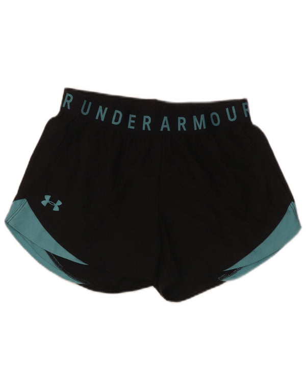 Under Armour Damen Heat Gear Sportshorts UK 6 XS Schwarz Farbblock