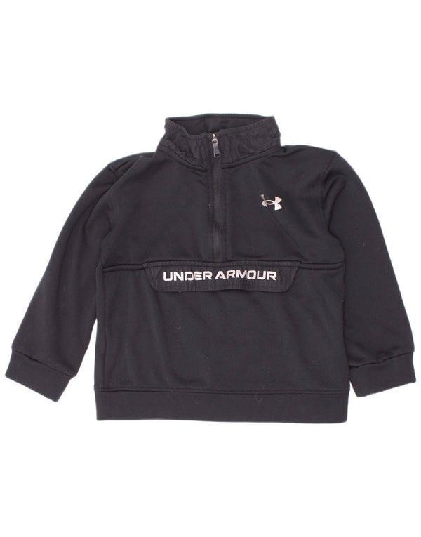 Under Armour Jungen-Sweatshirt mit grafischem Reißverschluss, 2–3 Jahre, Schwarz