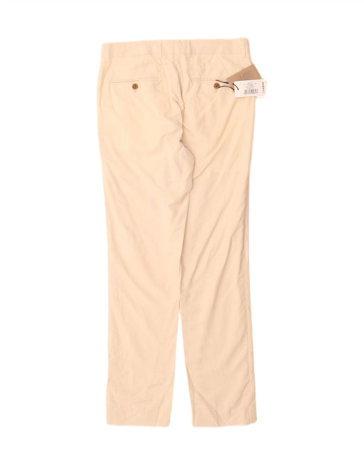 Farah Herren-Anzughose, gerade, W30, L32, Beige, Polyester