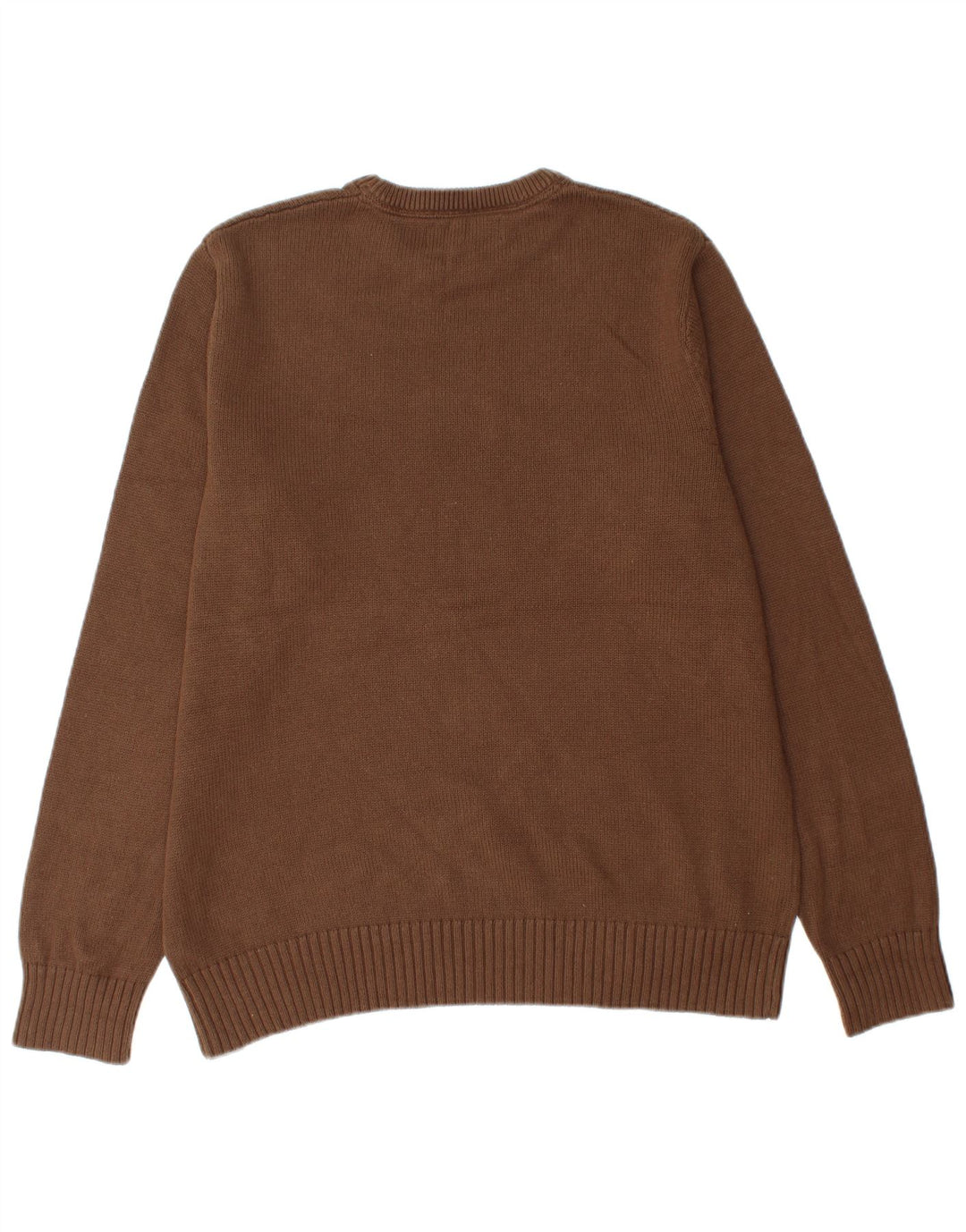 Eddie Bauer Herren-Pullover mit Rundhalsausschnitt, groß, braune Baumwolle