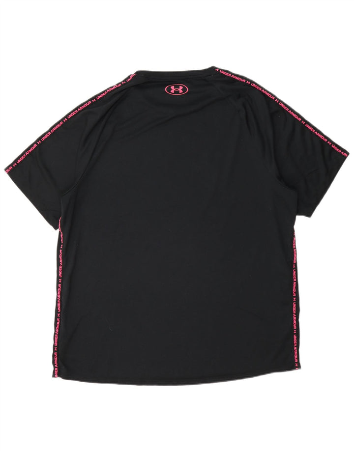Under Armour Herren-T-Shirt mit Grafik, groß, aus schwarzem Polyester