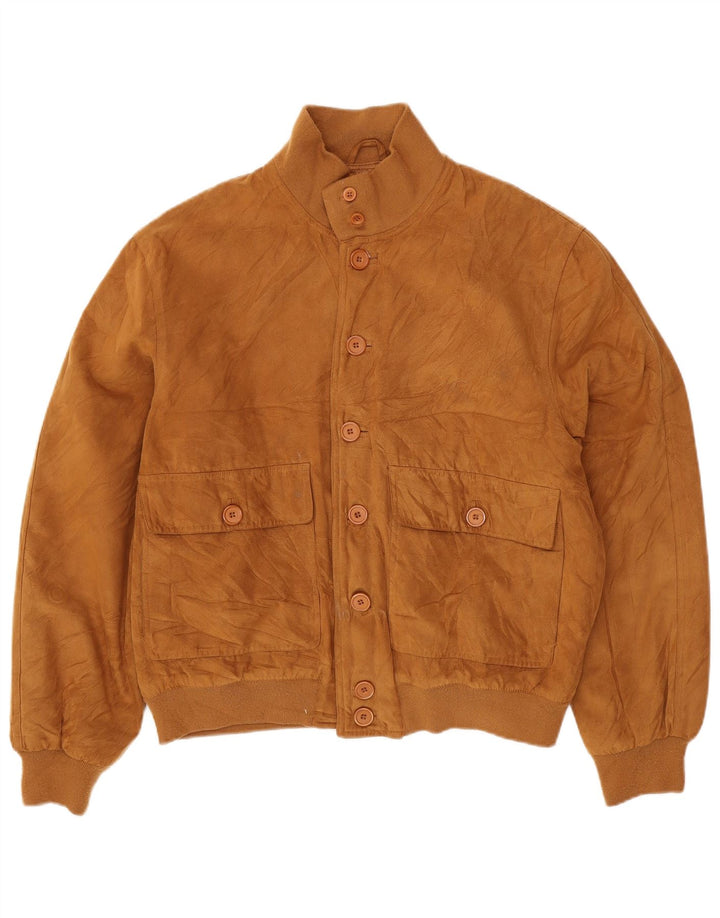 BRUGI Herren Bomberjacke UK 42 XL Braunes Polyester