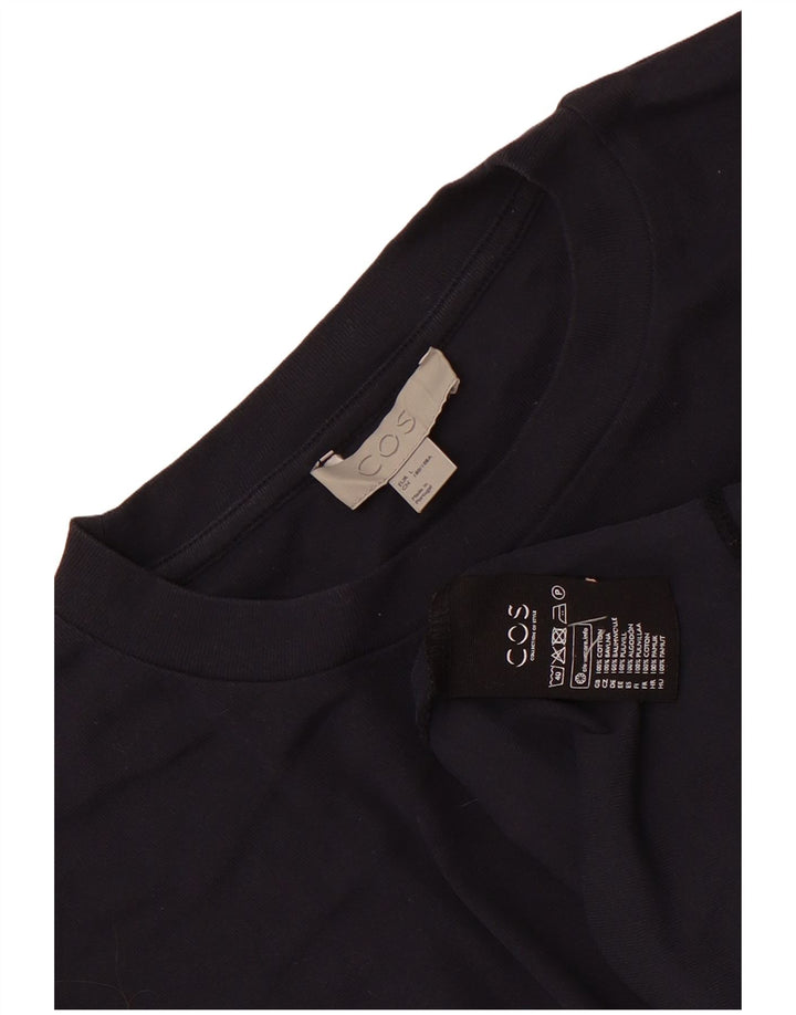 Cos Herren-T-Shirt-Oberteil, groß, marineblau, Baumwolle