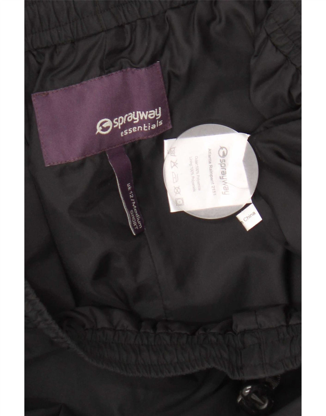 Sprayway Damen-Trainingshose UK 12 Mittelschwarzes Nylon