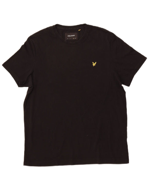 LYLE & SCOTT Herren T-Shirt Top XL Schwarz Baumwolle