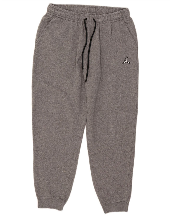 Jordan Herren-Trainingshose, Jogginghose, Größe L, Grau, Baumwolle