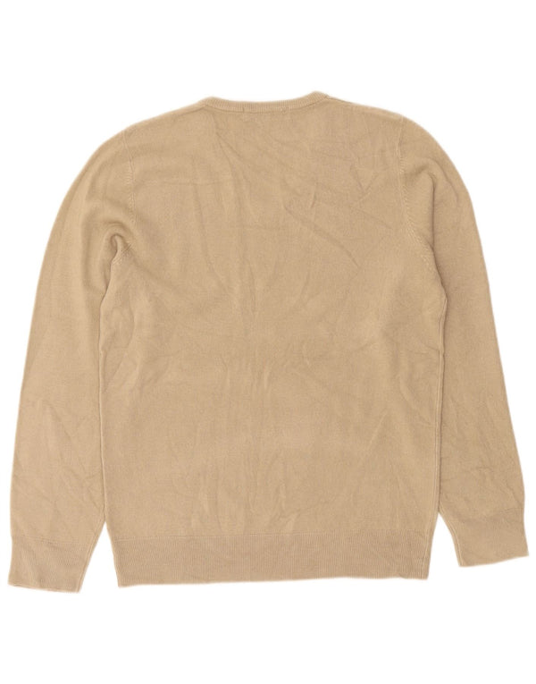 Marks & Spencer Herren-Pullover mit V-Ausschnitt, Small, Beige, Acryl