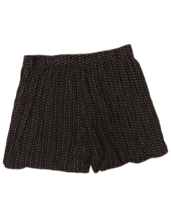 Marks & Spencer Damen Shorts mit abstraktem Muster UK 12 Medium W34 Schwarz