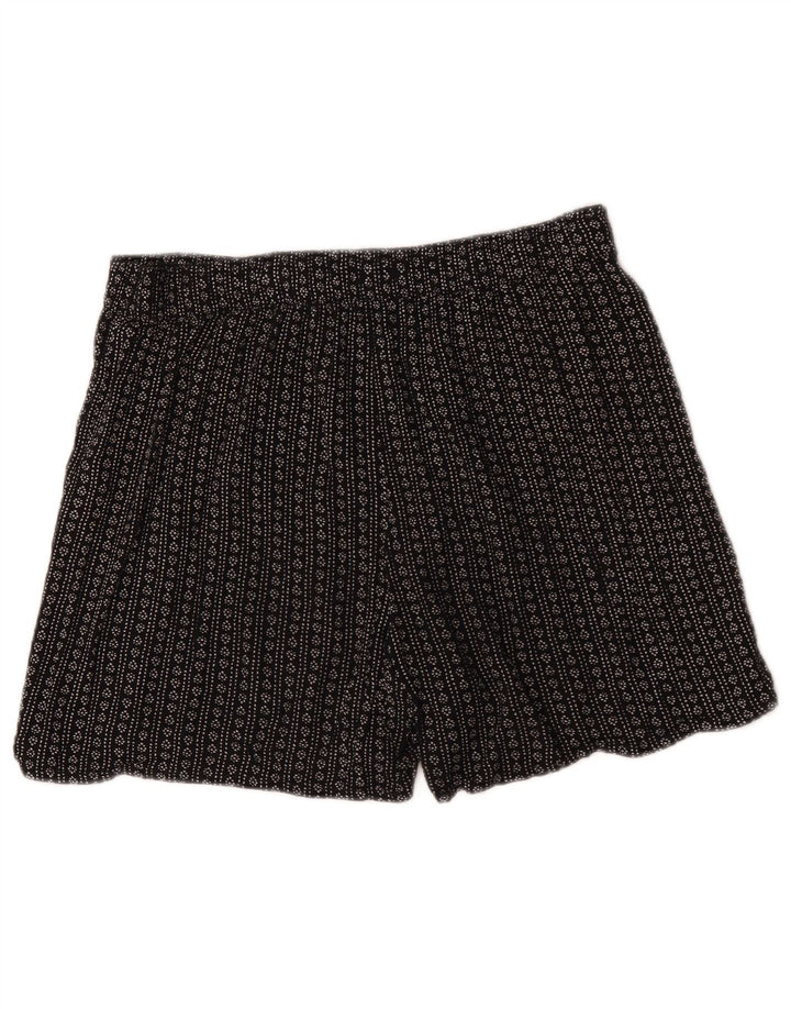 Marks & Spencer Damen Shorts mit abstraktem Muster UK 12 Medium W34 Schwarz