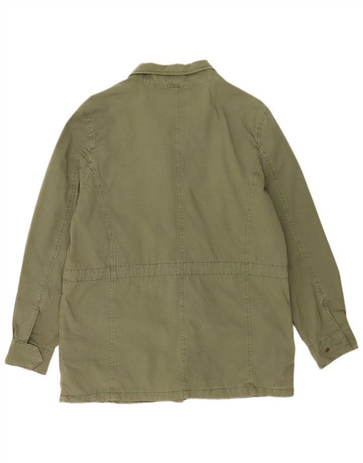 Marks & Spencer – Übergroße Utility-Jacke für Damen, UK 8, Größe S, grüne Baumwolle