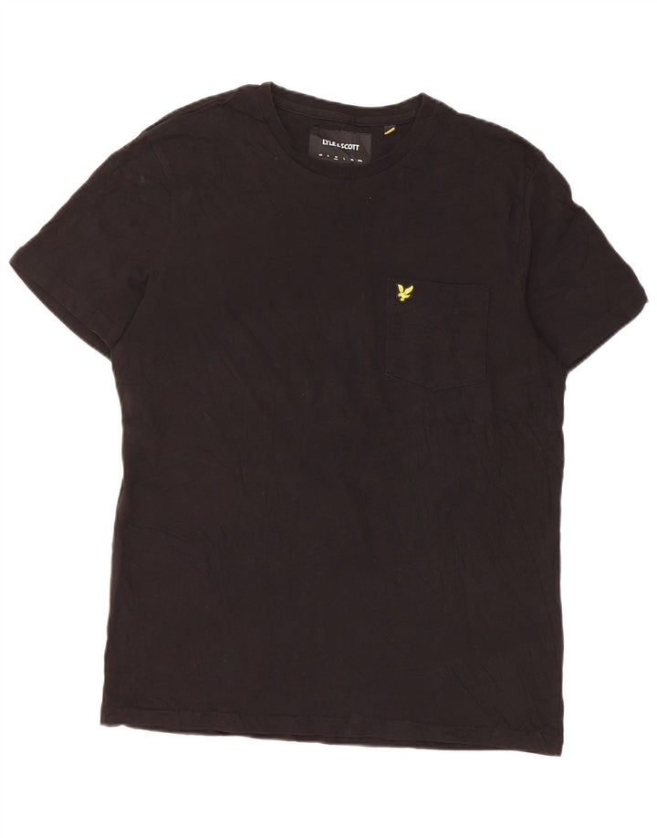 Lyle & Scott Herren T-Shirt Top Medium Schwarz Baumwolle