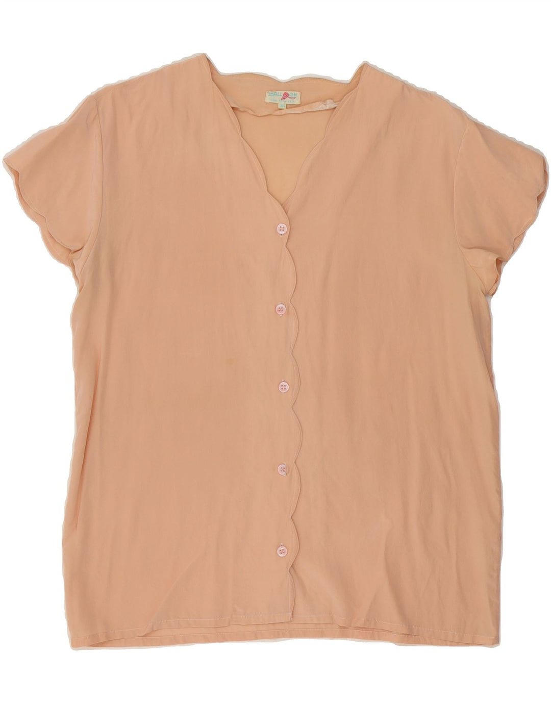 BALL ON Womens Short Sleeve Shirt Blouse EU 36 Small Pink Silk Vintage Ball On and Second-Hand Ball On from Messina Hembry 