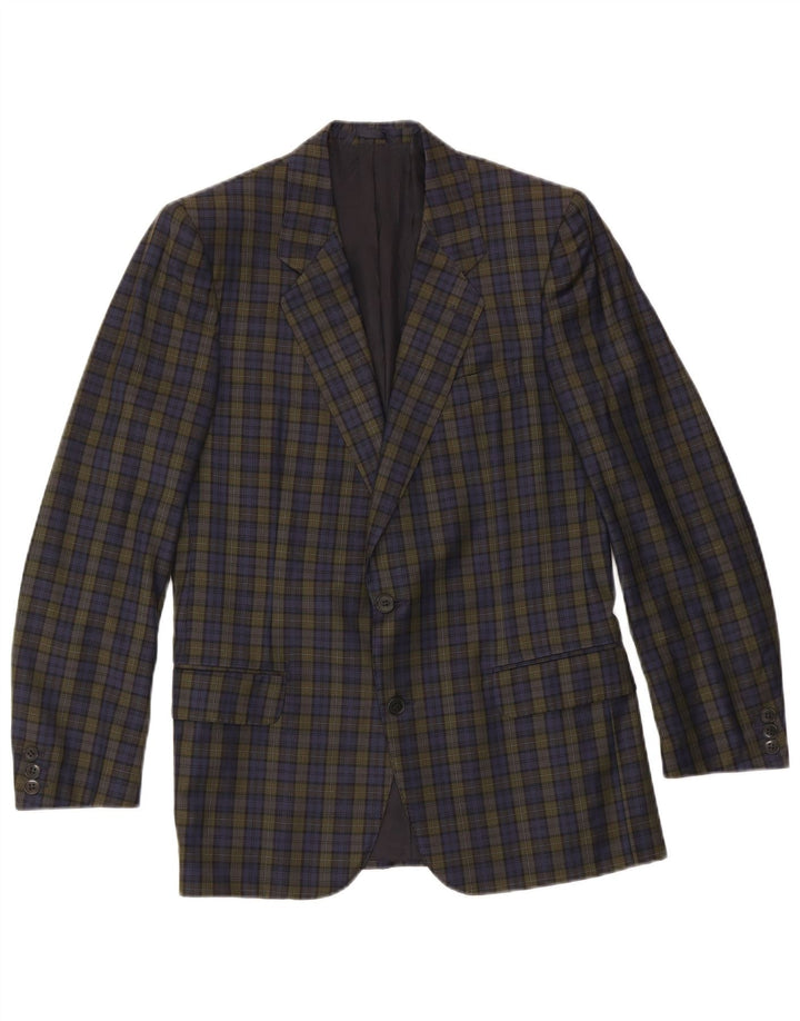 Cantarelli Herren Loro Piana 2-Knopf-Blazerjacke IT 48 Mittelblau kariert