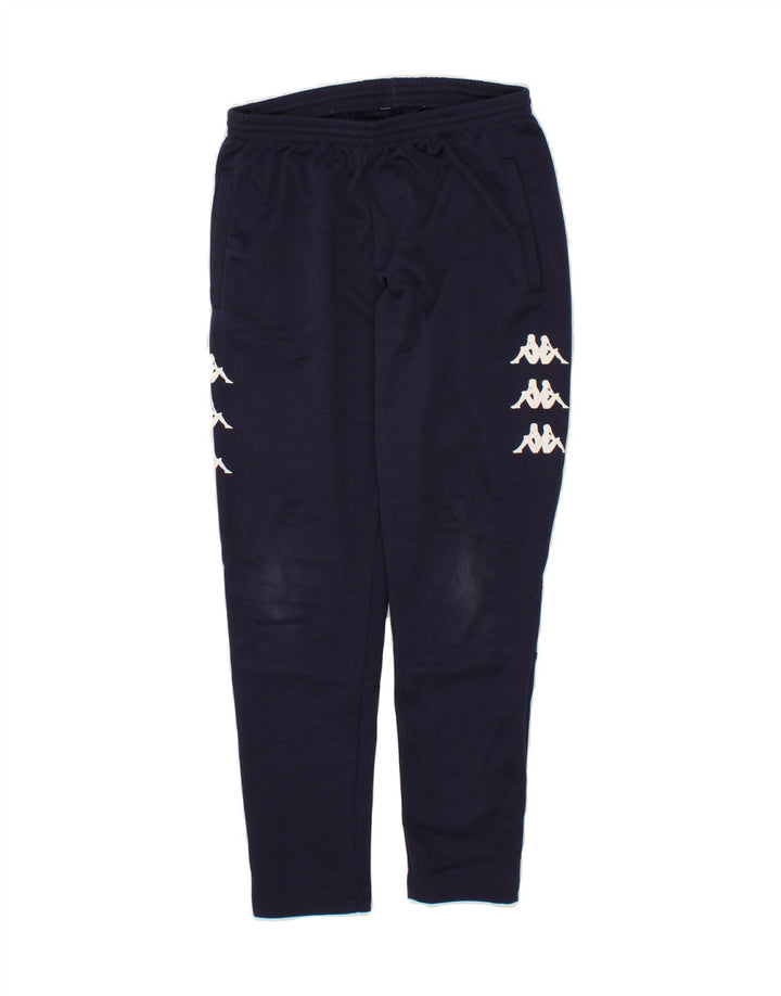 KAPPA Boys Graphic Tracksuit Trousers 11-12 Years Navy Blue Polyester Vintage Kappa and Second-Hand Kappa from Messina Hembry 