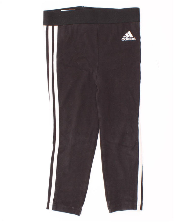 Adidas Mädchen-Leggings, 2–3 Jahre, schwarze Baumwolle