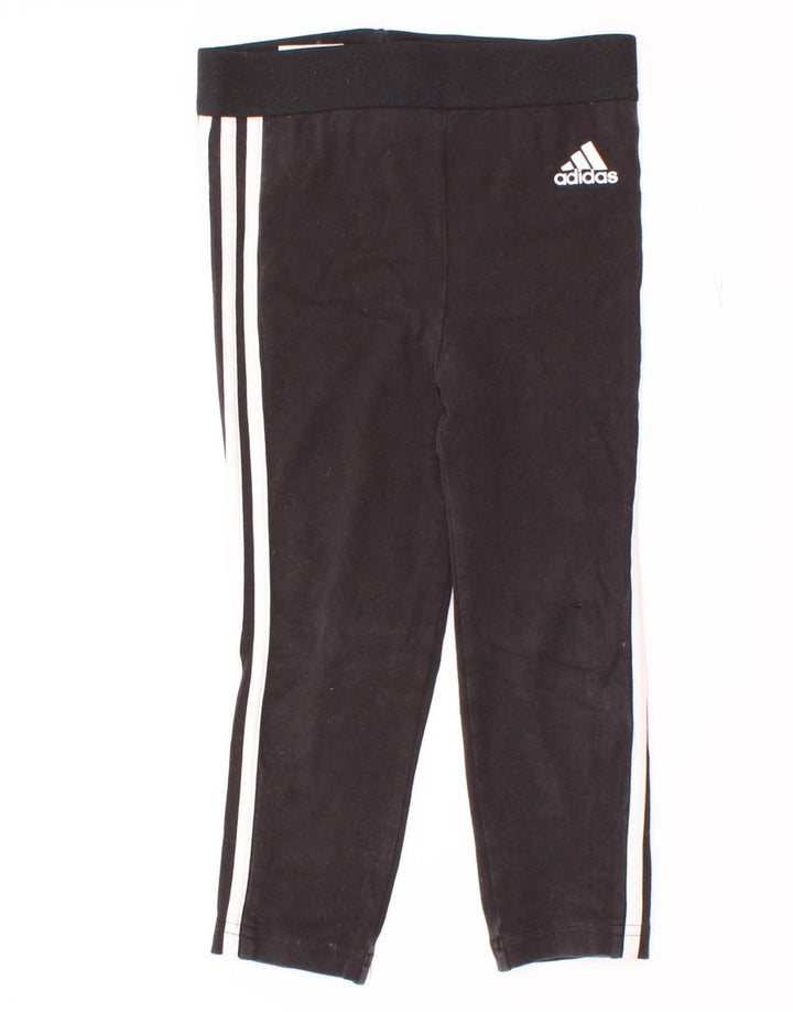 Adidas Mädchen-Leggings, 2–3 Jahre, schwarze Baumwolle
