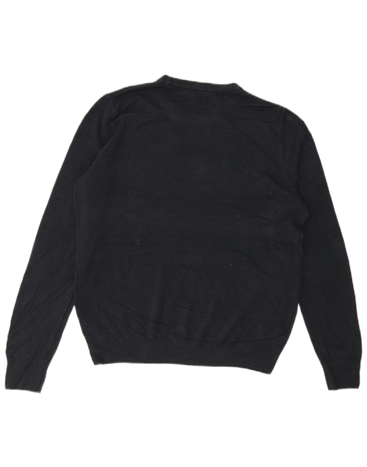 MARKS & SPENCER Herren-Pullover mit Rundhalsausschnitt, Mittelblau, Acryl