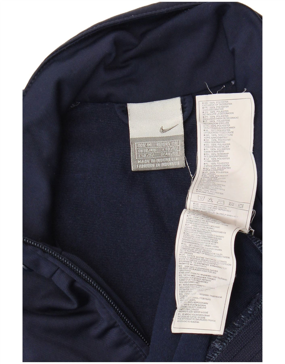 Nike Herren-Trainingsanzug-Top-Jacke aus mittelblauem Polyester in Marineblau