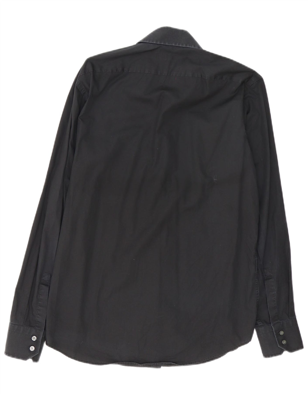 Hugo Boss Herren-Hemd mit normaler Passform, Größe 39 15 1/2 Medium Schwarz