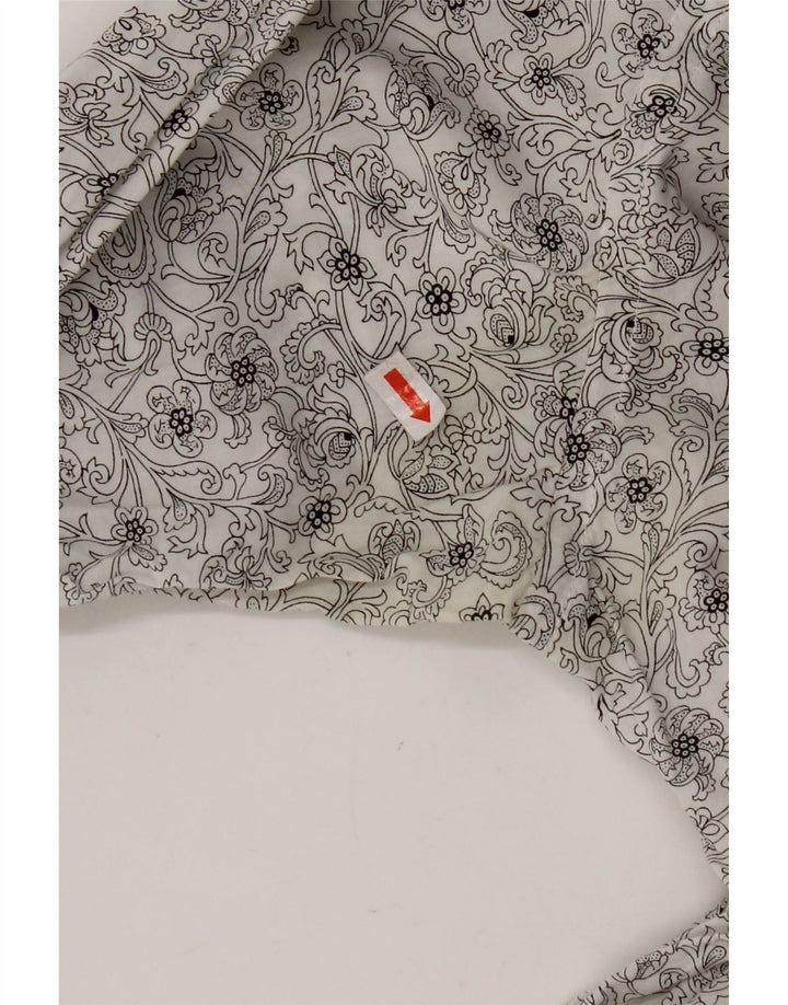 TED BAKER Herrenhemd, Größe 3, mittelweiß, geblümt, Baumwolle