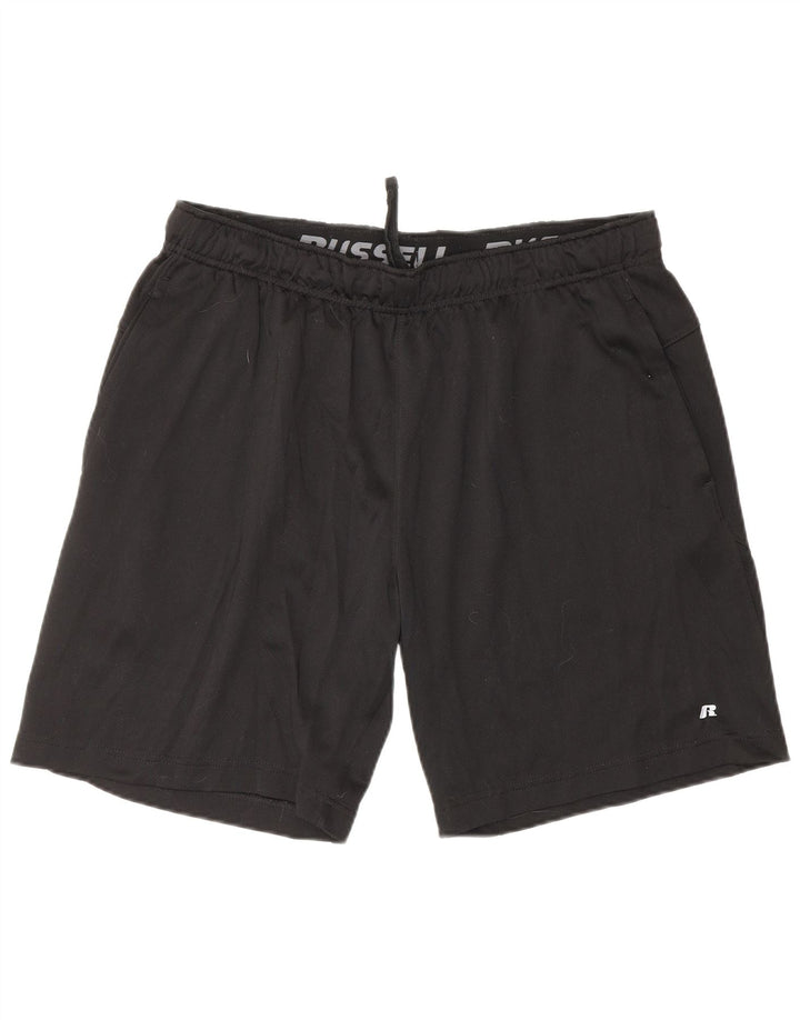 Russell Athletic Herren-Sportshorts, groß, aus schwarzem Polyester