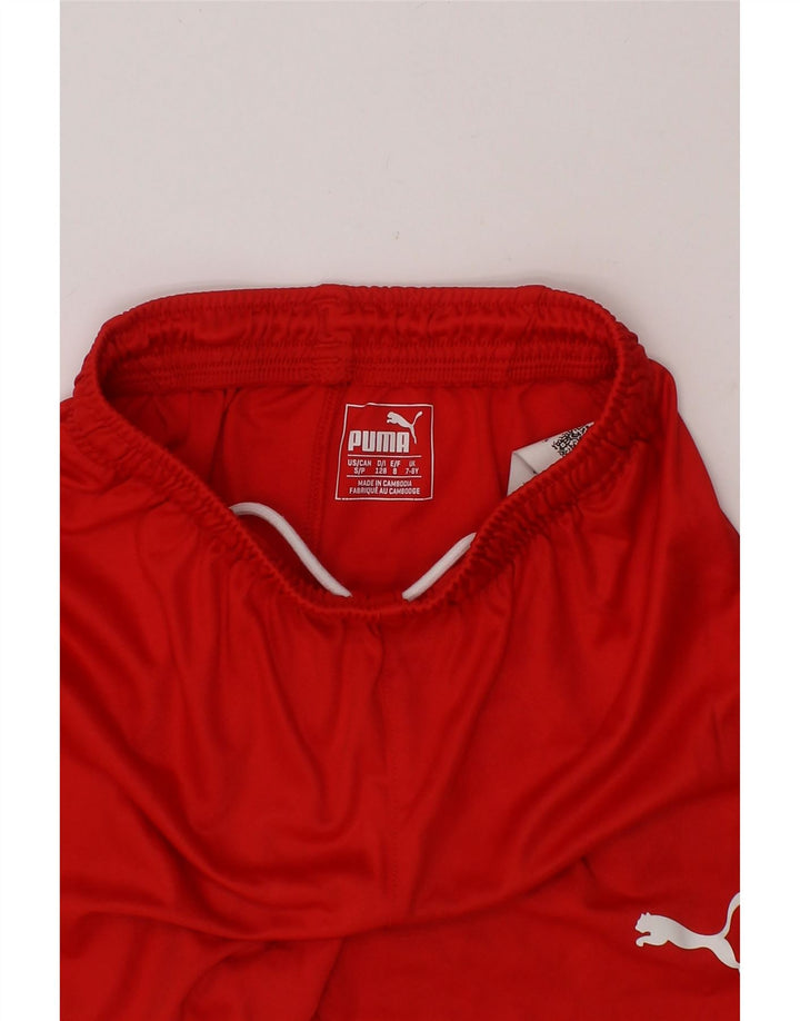 PUMA Boys Sport Shorts 7-8 Years Red Polyester Vintage Puma and Second-Hand Puma from Messina Hembry 