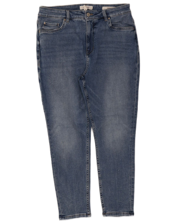 Marks & Spencer Damen Per Una Crop Skinny Jeans UK 14 Large W30 L24 Blau