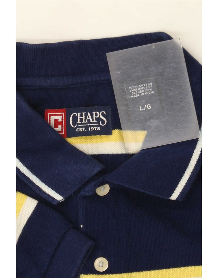 Chaps Herren-Poloshirt, groß, marineblau, gestreift, Baumwolle