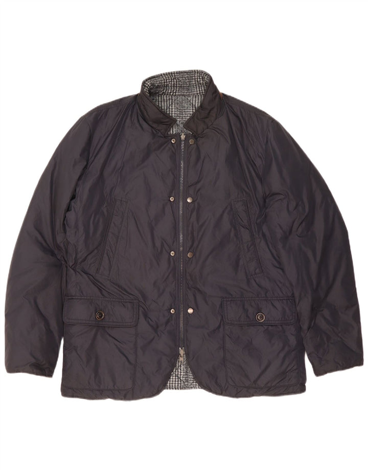 Henry Cottons Herren Reversible Wattierte Jacke UK 42 XL Marineblau